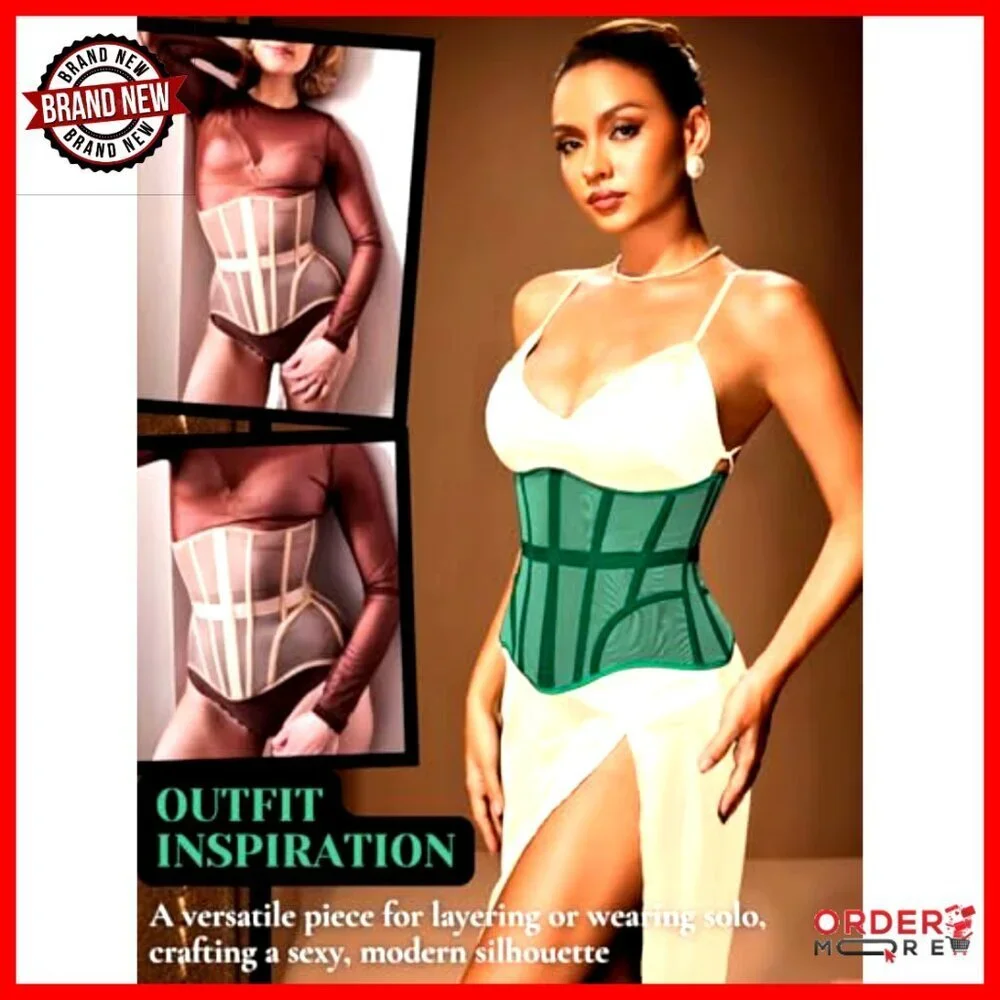 Mesh Underbust Corset 20-Bone Lightweight Hourglass Shapewear for Dresses